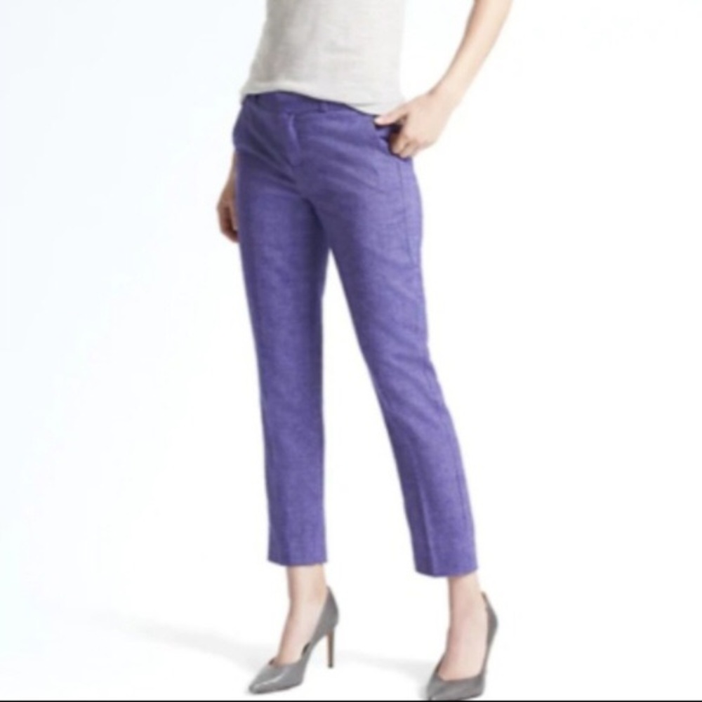 Banana Republic Avery Ankle Herringbone Wool Pants